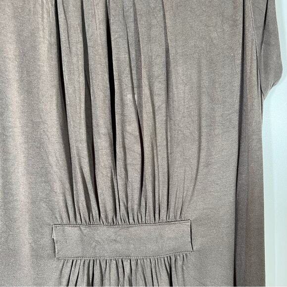 BCBG Maxazria Army Green Shift Zip Dress Sleeveless Oversized Pockets Flowy XS - Picture 9 of 12